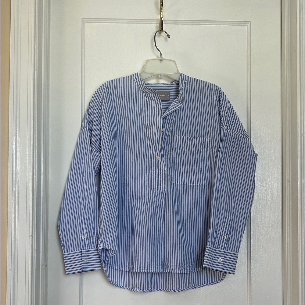 Everlane Blue White Striped Cotton Tunic Women's Size 4